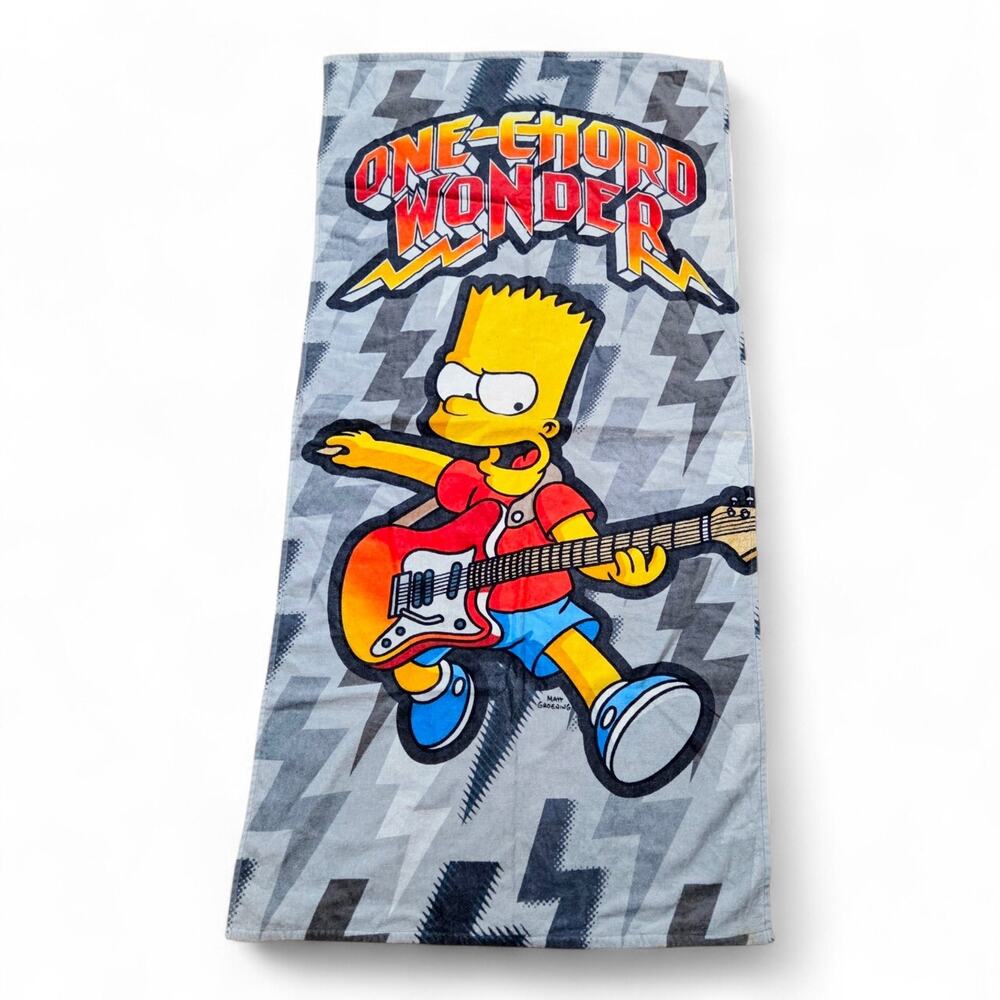 Vtg 1990 Bart Simpson Beach Towel No Way Dude 54x26 The Simpsons 90s Matt Groen